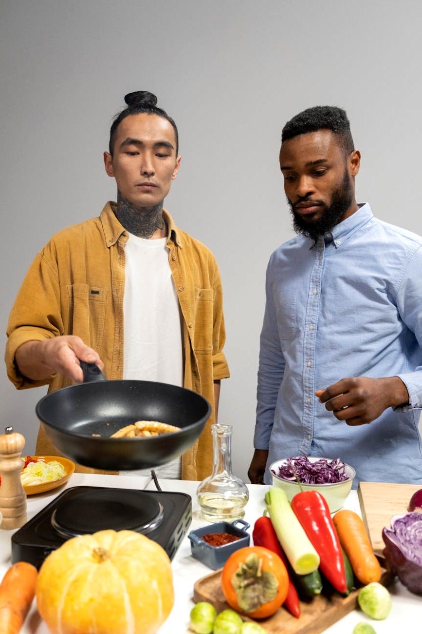 Culinary background with fresh ingredients